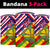 Hawaii Two Flag Bandana 3-Pack - White - AH - Polynesian Pride