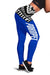 Pohnpei Flag Women's Leggings Micronesian Pattern Blue - Polynesian Pride