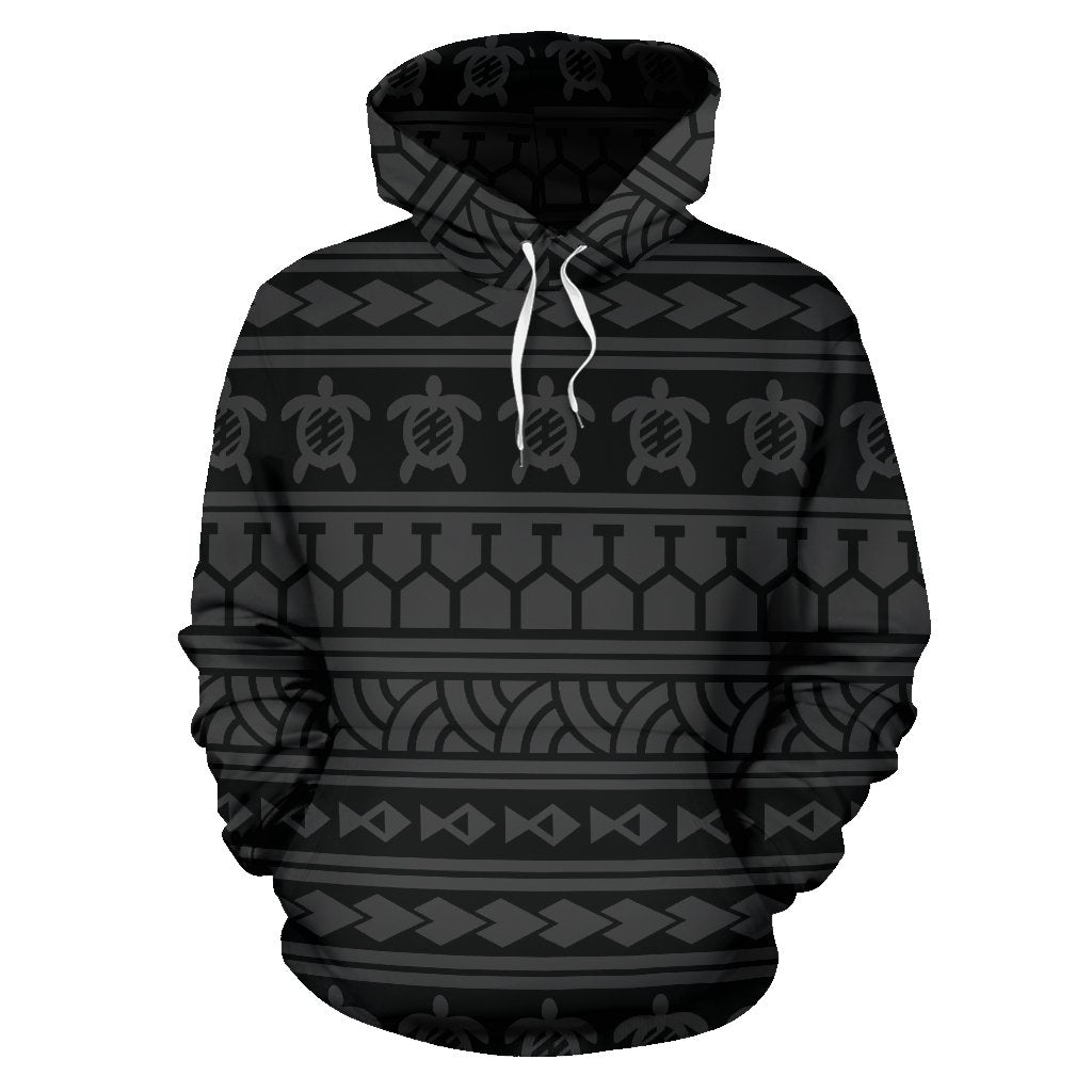 Hawaii Hoodie Polynesian Tattoo Tribal Gray Pullover Unisex Art - Polynesian Pride