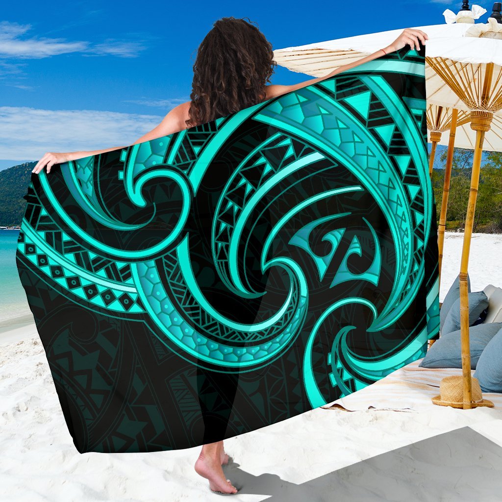 New Zealand Maori Mangopare Sarong Polynesian - Turquoise One Size 44 x 66 inches Turquoise - Polynesian Pride