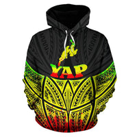 Yap Polynesian Hoodie Reggae Pride Map nd Seal - Polynesian Pride
