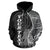 Palau Polynesian Custom Zip up Hoodie Coconut Black - Polynesian Pride