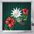 Nauru Polynesian Shower Curtain - Green Turtle Hibiscus 177 x 172 (cm) Green - Polynesian Pride