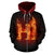 Hawaii Fire All Over Zip up Hoodie - Polynesian Pride