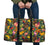 Seamless Tropical Flower Plant And Leaf Pattern Hawaii Travel Bag Travel Bag One size Black - Polynesian Pride
