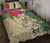 Guam Polynesian Quilt Bed Set - Hibiscus Turtle Tattoo Beige Beige - Polynesian Pride