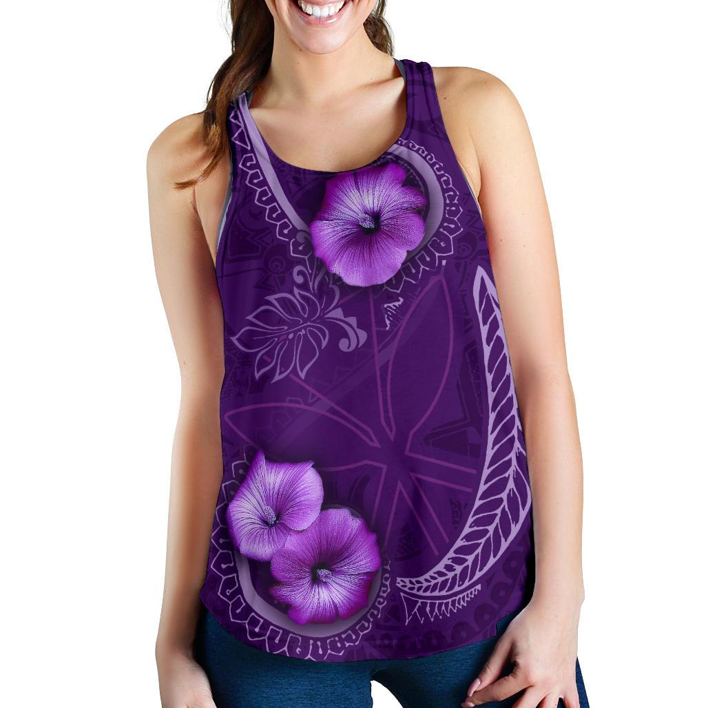 Hawaii Women's Racerback Tank - Hibiscus Purple - Polynesian Pride