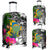 Tuvalu Luggage Covers - Turtle Plumeria Banana Leaf Black - Polynesian Pride