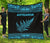 Aotearoa New Zealand Maori Premium Quilt Silver Fern - Blue Blue - Polynesian Pride