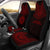 French Polynesian Car Seat Cover - French Polynesian Coat Of Arms Polynesian Chief Tattoo Deep Red Version Universal Fit Red - Polynesian Pride