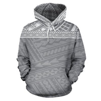 Poly All Over Hoodie Polynesian Grey Version - Polynesian Pride