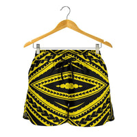 Polynesian Tatau Yellow Women's Short - Polynesian Pride