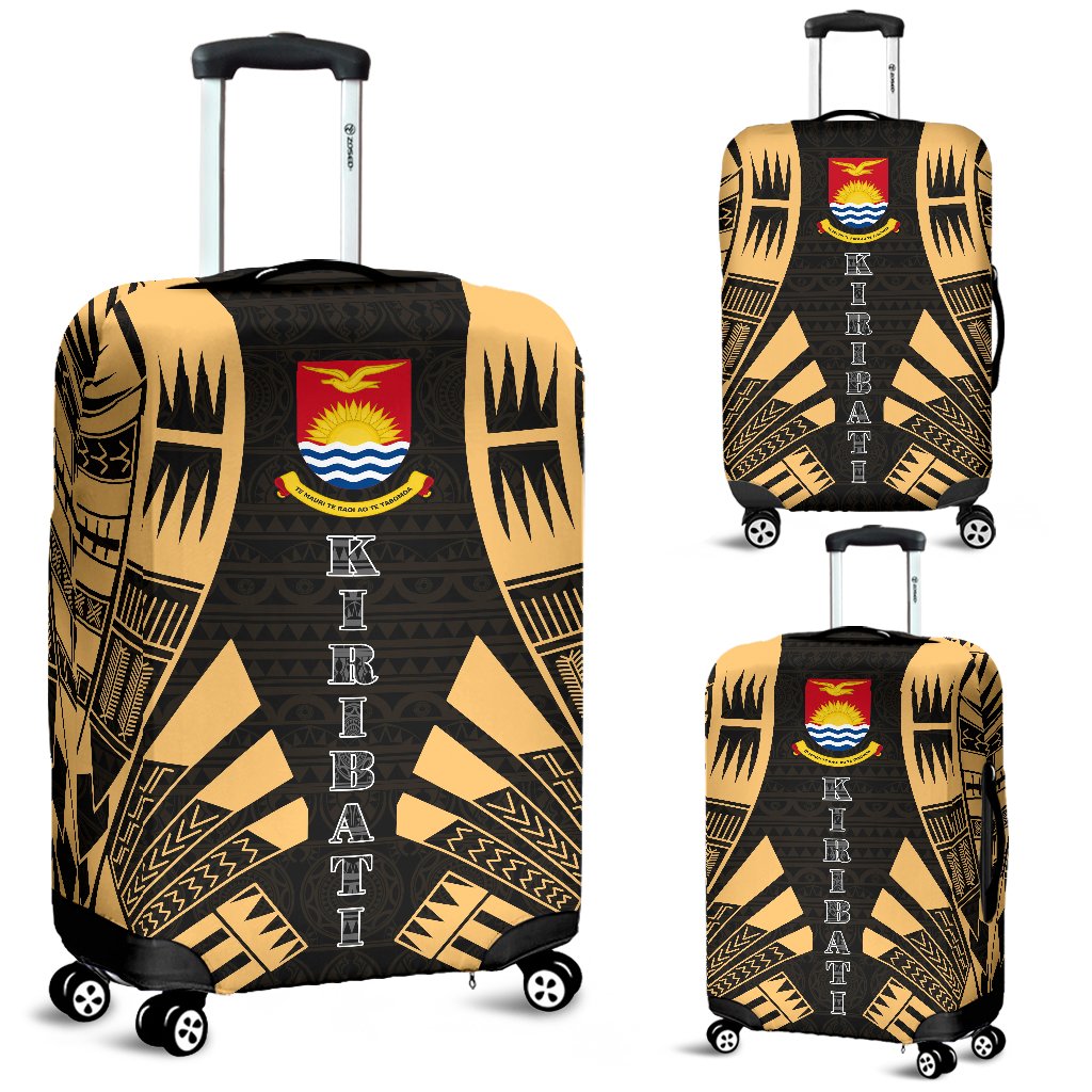 Kiribati Luggage Cover - Polynesian Tattoo Gold Gold - Polynesian Pride