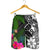 Yap Men Shorts - Turtle Plumeria Banana Leaf - Polynesian Pride