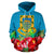 Tuvalu Polynesian Zip Hoodie Flag Hibiscus - Polynesian Pride