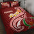 Pohnpei Quilt Bed Set - Pohnpei Seal Polynesian Patterns Plumeria Red - Polynesian Pride