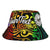 Tahiti Custom Personalised Premium Bucket Hat - Rainbow Polynesian Pattern Unisex Universal Fit Reggae - Polynesian Pride