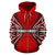 Maori Aotearoa Tribal Roots Zip up Hoodie Red Unisex Red - Polynesian Pride