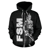 Federated States of Micronesia Zip up Hoodie Micronesian Warrior - Polynesian Pride