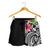 Tonga Polynesian Women's Shorts - Summer Plumeria (Black) - Polynesian Pride