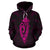 Polynesian Fish Hook Kanaka Map of Hawaii Hoodie Pink - Polynesian Pride