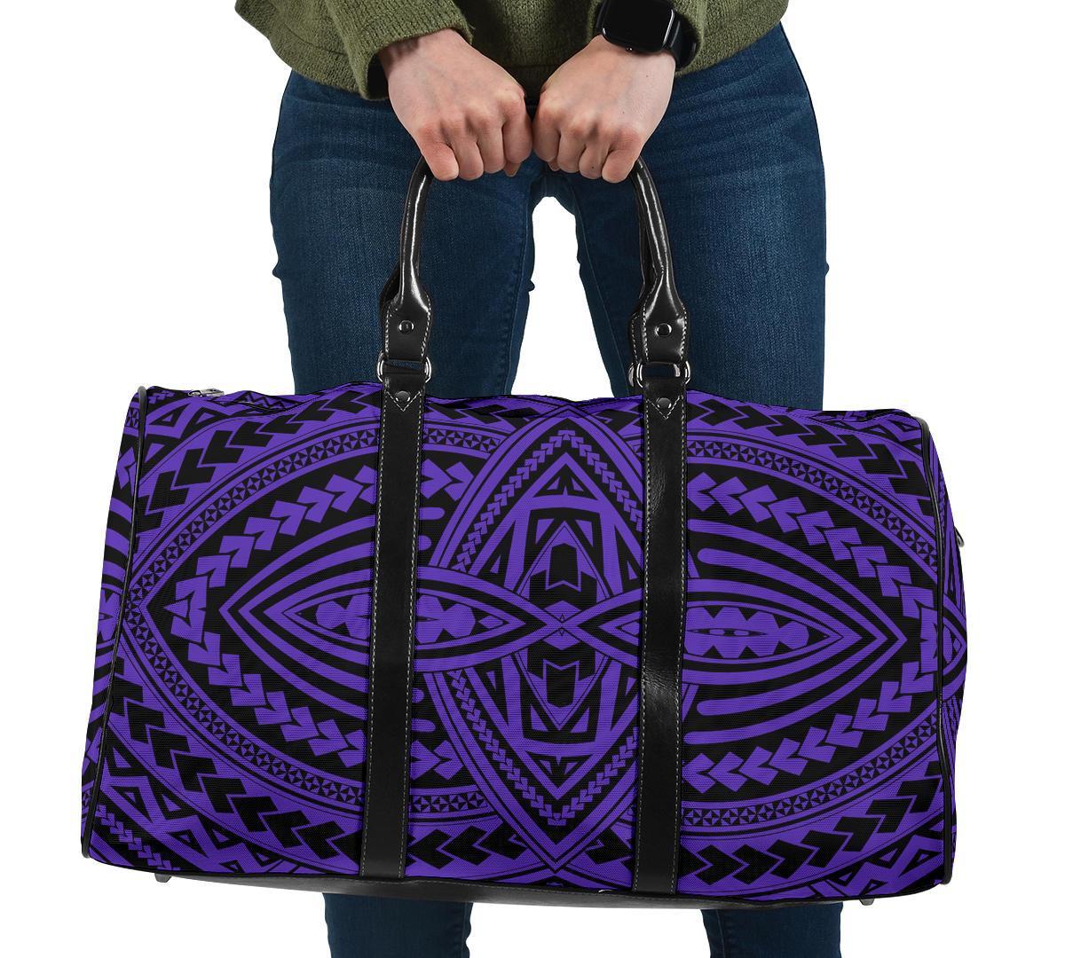 Polynesian Seamless Violet Hawaii Travel Bag Travel Bag One size Violet - Polynesian Pride