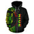 Niue Polynesian Zip up Hoodie Line Reggae - Polynesian Pride