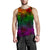 Polynesian Men's Tank Top - Green Hibiscus Patterns - Polynesian Pride