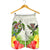 Polynesian Hawaii Men's Shorts Turtle Colorful White - Polynesian Pride