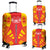 Marquesas Islands Luggage Cover - Polynesian Tattoo Flag Red-Yellow - Polynesian Pride