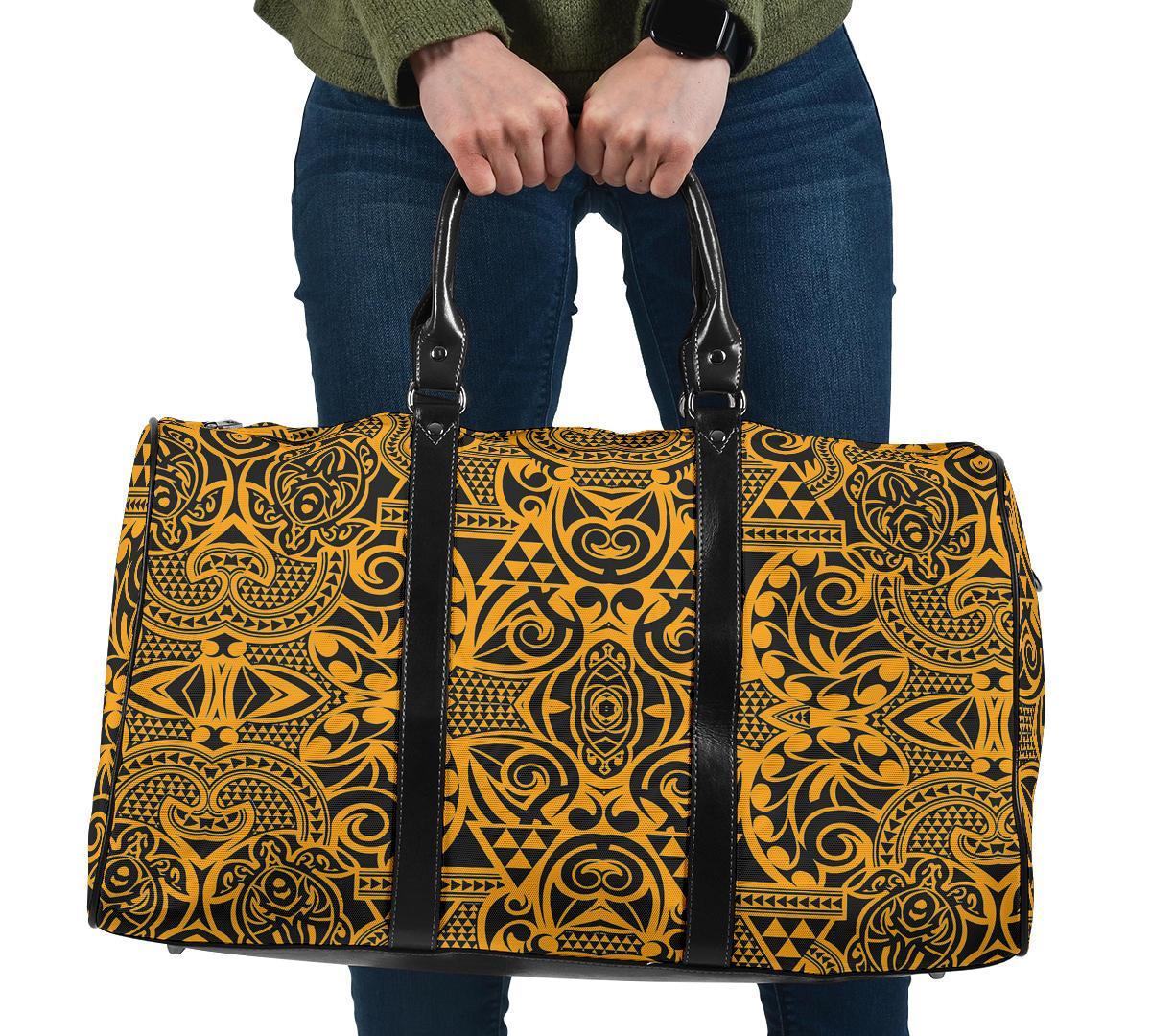 Polynesian Kakau Turtle Old Hawaii Travel Bag Travel Bag One size Violet - Polynesian Pride