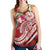 Tahiti Polynesian Women's Racerback Tank - Summer Plumeria (Red) - Polynesian Pride