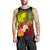 CNMI Men's Tank Top - Humpback Whale with Tropical Flowers (Yellow) - Polynesian Pride