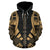 Kosrae All Over Custom Zip up Hoodie Gold Tattoo Style - Polynesian Pride