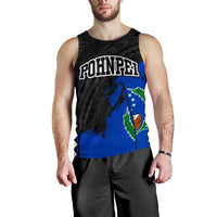 Pohnpei Special Grunge Flag Black Men's Tank Top A0 - Polynesian Pride
