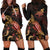 Tuvalu Polynesian Hoodie Dress - Turtle With Blooming Hibiscus Gold Gold - Polynesian Pride