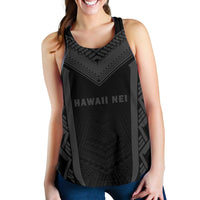 Hawaii Kanaka Polynesian Women's Racerback Tank Active Grey - Polynesian Pride