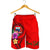 Samoa Polynesian Custom Personalised Men's Shorts - Floral With Seal Red - Polynesian Pride