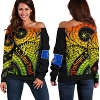 Pohnpei Personalised Women's Off Shoulder Sweater - Polynesian Decorative Patterns - Polynesian Pride