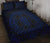 Hawaiian Kakau Honu Arc Blue Polynesian Quilt Bed Set - Polynesian Pride