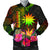 Nauru Polynesian Men's Bomber Jacket - Hibiscus and Banana Leaves Reggae - Polynesian Pride