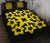 Hawaiian Quilt Bed Set Royal Pattern - Black And Yellow - A1 Style - Polynesian Pride