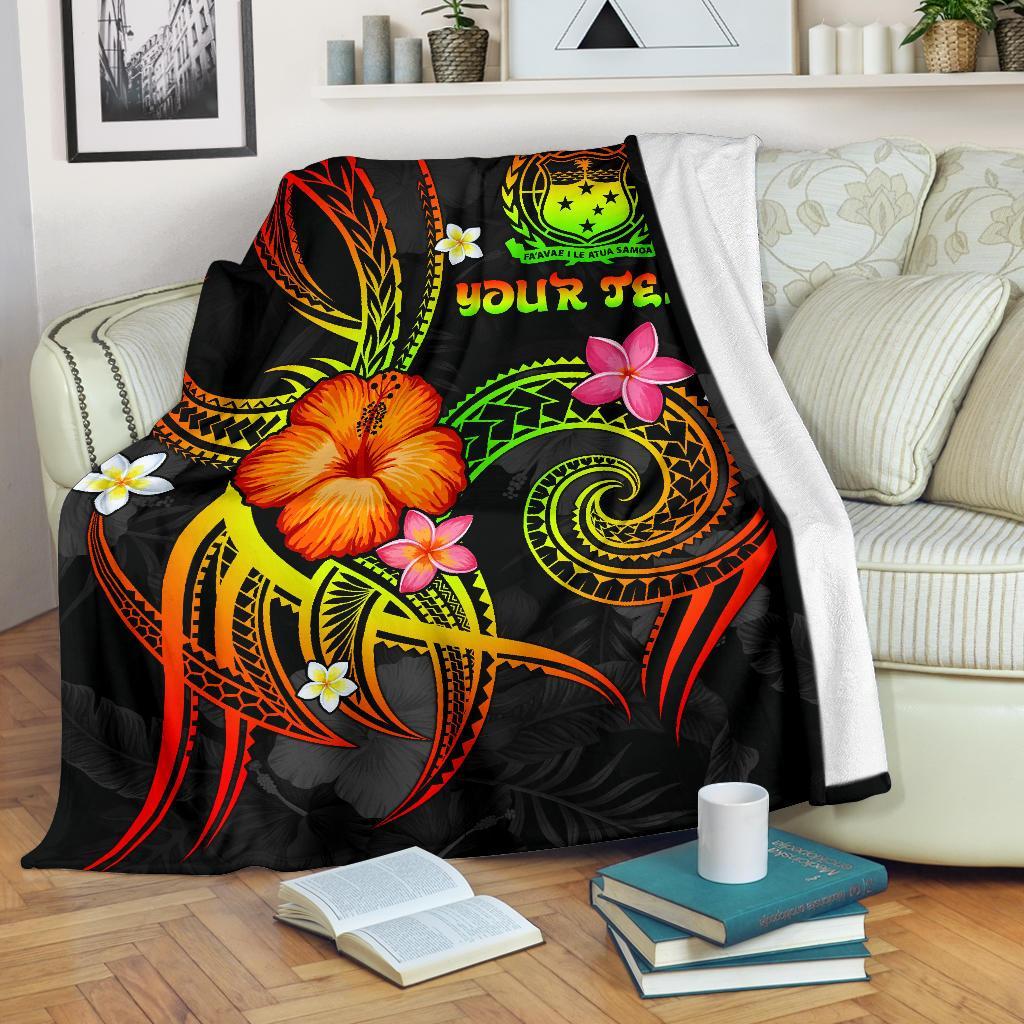 Polynesian Hawaii Personalised Premium Blanket - Legend of Samoa (Reggae) White - Polynesian Pride