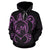 Tonga Polynesian Hoodie Tonga Coat of Arms In Turtle Map Purple - Polynesian Pride