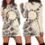 Cook Islands Hoodie Dress - The Beige Hibiscus White - Polynesian Pride