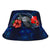 Wallis and Futuna Polynesian Bucket Hat - Blue Turtle Hibiscus - Polynesian Pride