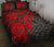 Tahiti Polynesian Quilt Bed Set - Tahiti Flag & Red Turtle Hibiscus Premium Red - Polynesian Pride