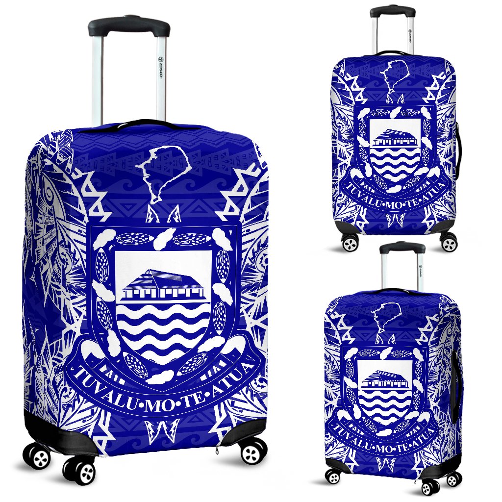 Tuvalu Polynesian Luggage Covers Map Blue Blue - Polynesian Pride