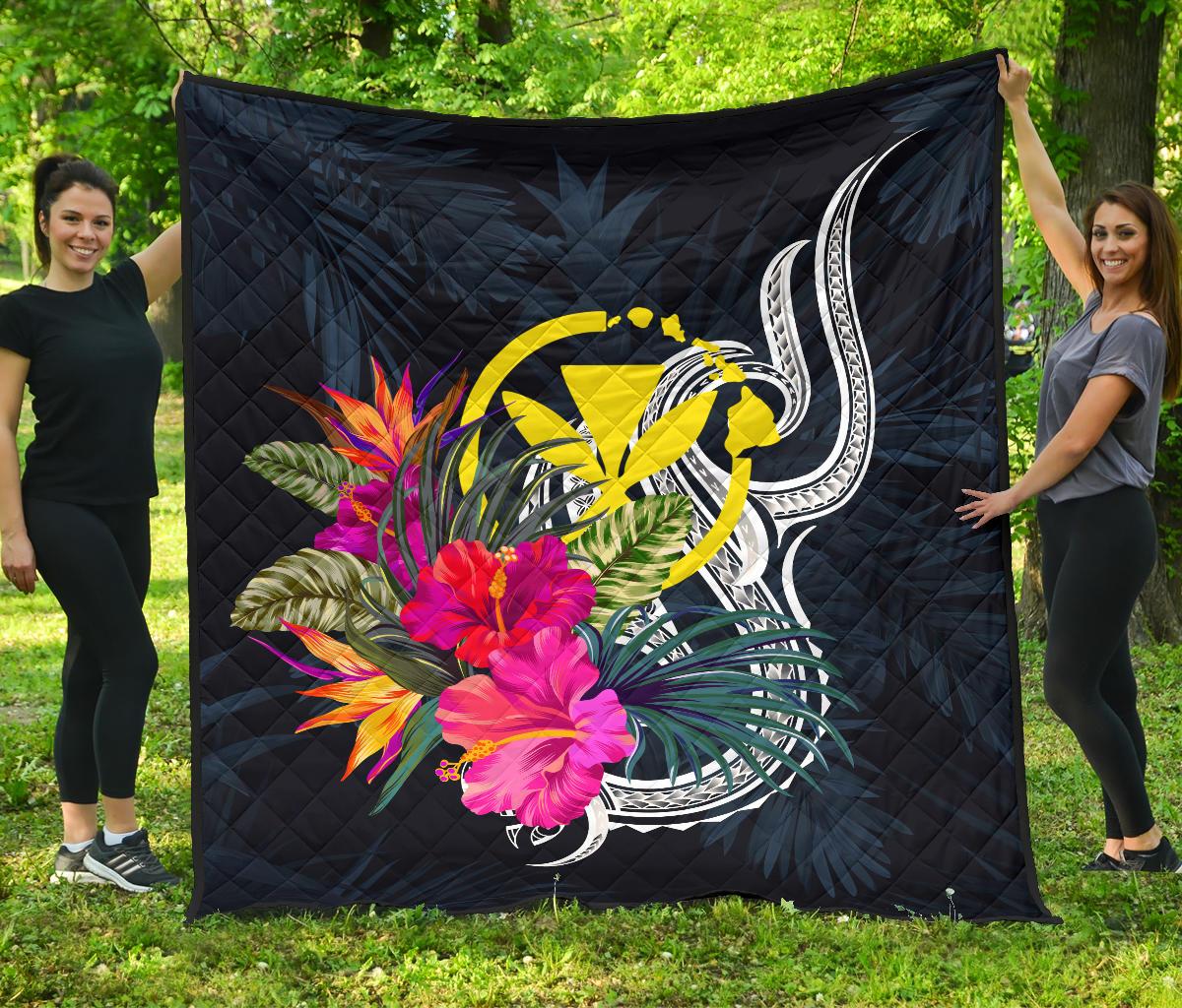 Hawaii Polynesian Premium Quilt - Tropical Flower - Polynesian Pride
