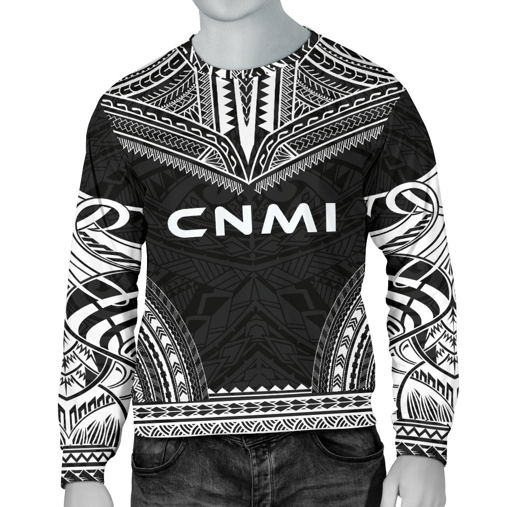 Northern Mariana Islands Sweater - Polynesian Chief Black Version Unisex Black - Polynesian Pride